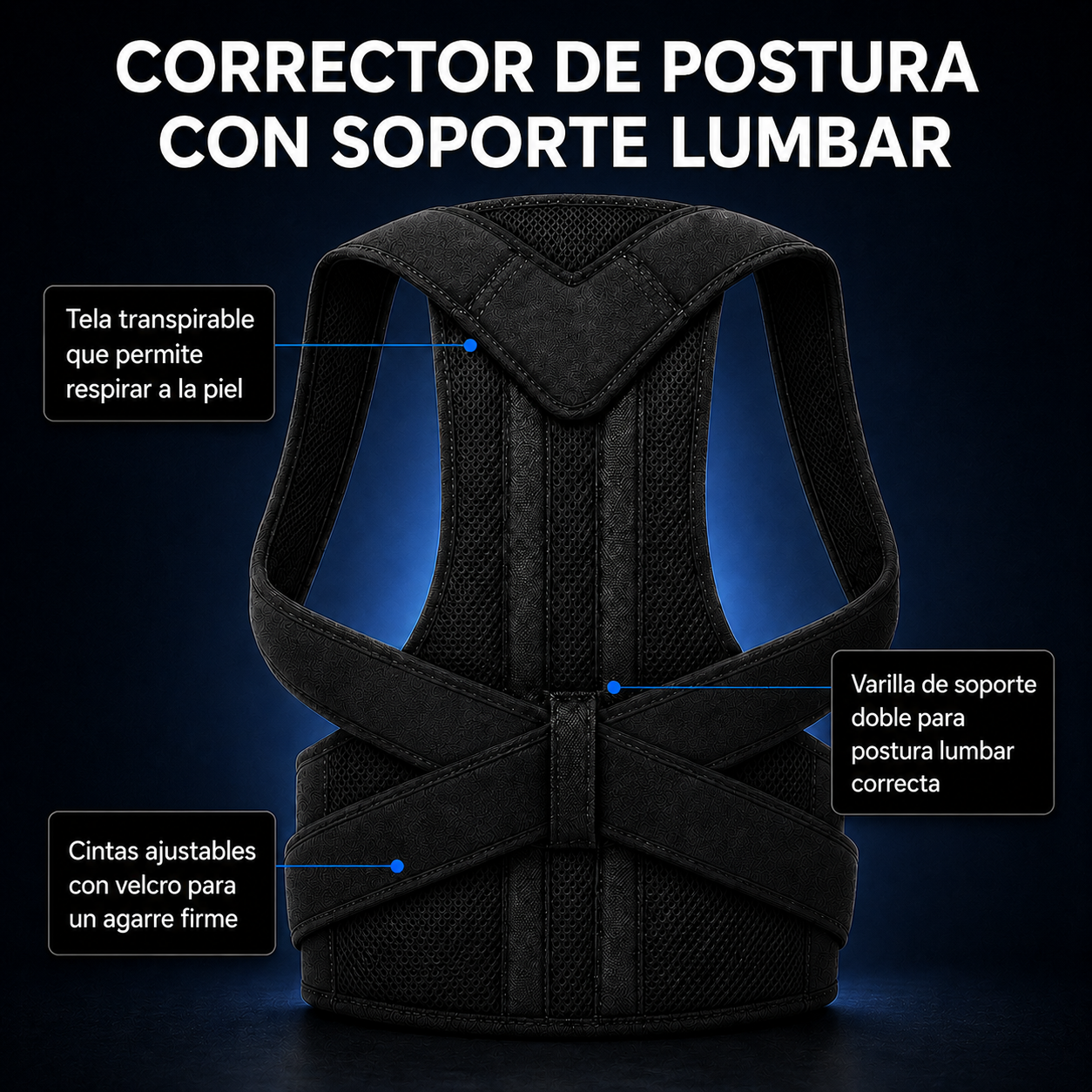 Corrector de Postura Premium | Alivia el Dolor de Espalda
